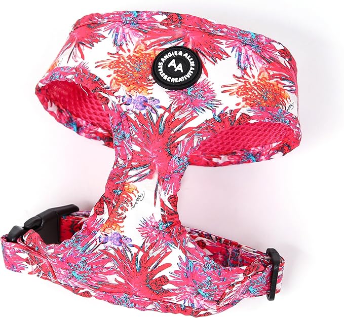 Angie and Allie Organic Cotton Dog Harness,No Pull Pet Harness with Leash D-Ring,Adjustable Soft Padded Dog Vest,Comfortable,Sustainable,Breathable and Stylish for Your Canine Companion