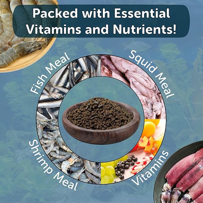 Aquatic Foods Inc. Axolotl Pellet Food 1/8" Soft Moist Sinking Pellets for Juvenile Axolotl Also Shrimp, Snails, Crayfish, Bottom Tropical Fish, Blackworm Pellets Included 1-lb 6oz Canister
