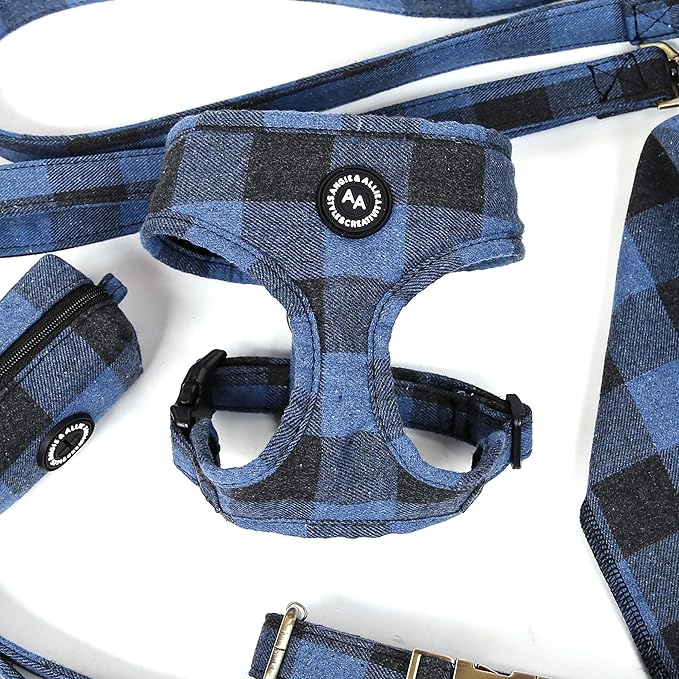 Angie and Allie Organic Cotton Dog Harness,No Pull Pet Harness with Leash D-Ring,Adjustable Soft Padded Dog Vest,Comfortable,Sustainable,Breathable and Stylish for Your Canine Companion
