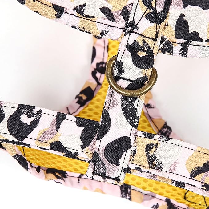 Angie and Allie Organic Cotton Dog Harness,No Pull Pet Harness with Leash D-Ring,Adjustable Soft Padded Dog Vest,Comfortable,Sustainable,Breathable and Stylish for Your Canine Companion