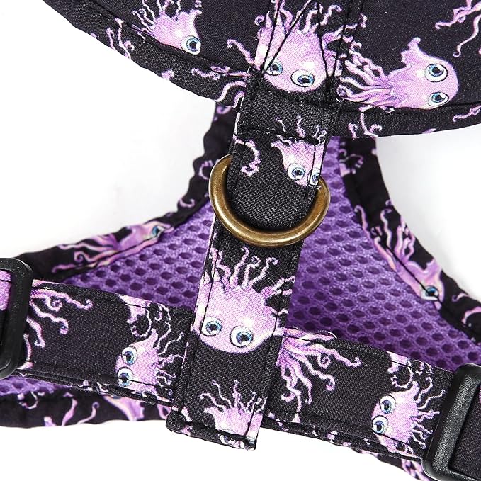 Angie and Allie Organic Cotton Dog Harness,No Pull Pet Harness with Leash D-Ring,Adjustable Soft Padded Dog Vest,Comfortable,Sustainable,Breathable and Stylish for Your Canine Companion