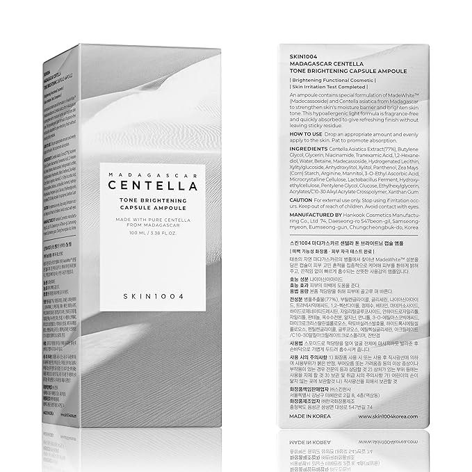 SKIN1004 Tone Balancing Capsule Ampoule, Niacinamide & Centella Serum for Face, Korean Hydrating Facial Serum for Dark Spot & Skin Tone with Tranexamic Acid, Korean Skin Care, 3.38 fl.oz / 100ml