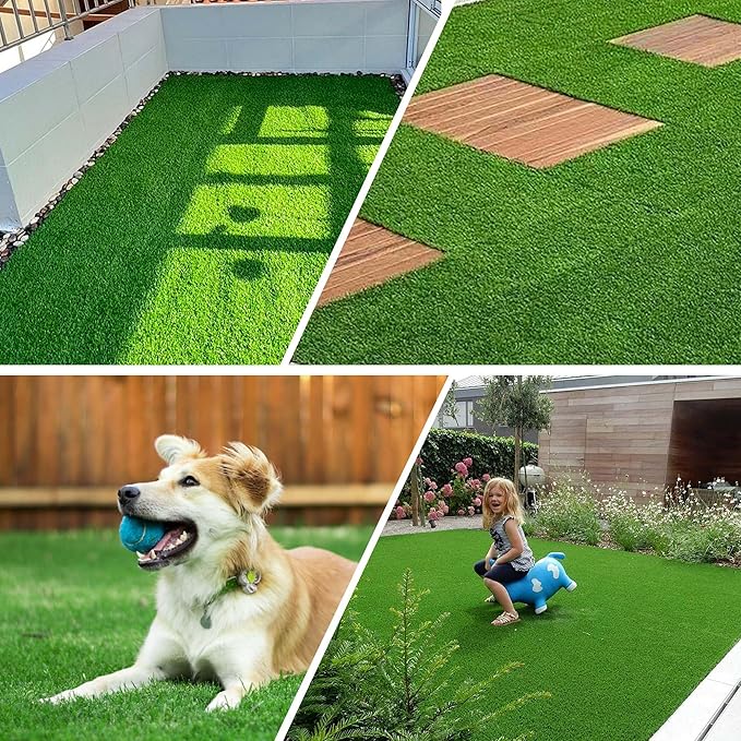 Grass Pad for Dogs, 72" x 30" Artificial Turf for Pets Potty Training, Fake Grass Mat with Drainage Holes, Easy to Clean, Large Turf Rug Outdoor Indoor Use