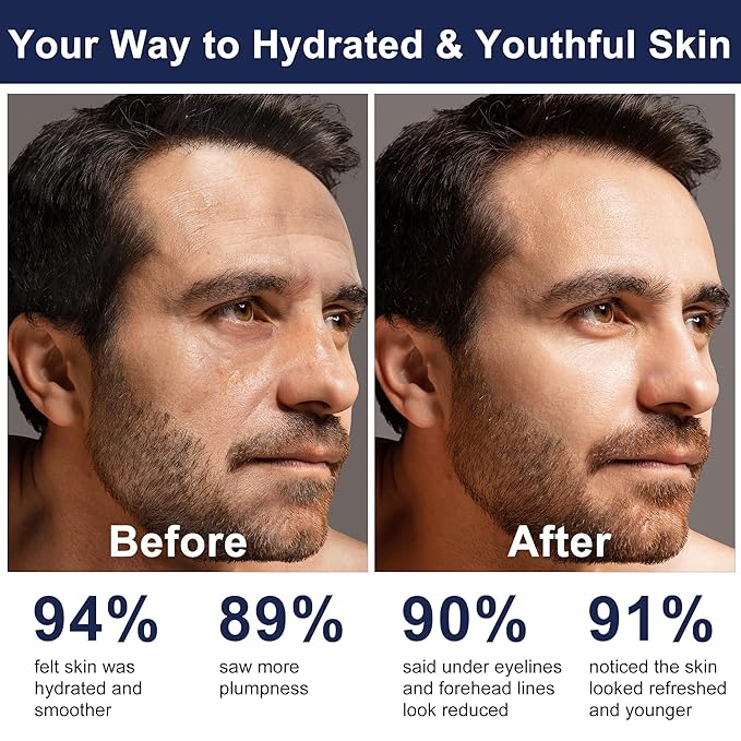Skin Care for Men, Hydrate, Firm, Anti-Aging & Wrinkle Mens Self Care Facial Face Routine Kit,Birthday Valentines Gift Baskets for Young Men Him Teen Boy Dad Boyfriend Husband Christmas Gifts Ideas