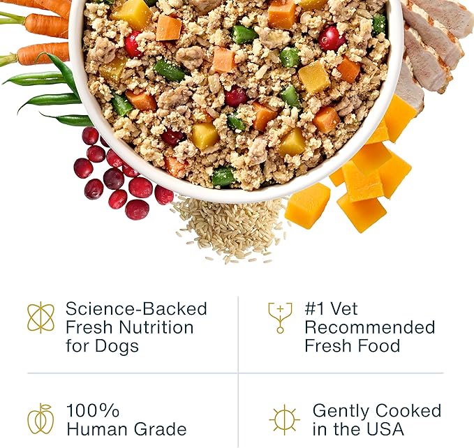 JustFoodForDogs Fresh Frozen Healthy Weight Management Dog Food, Fresh Pet Meals or Toppers for Dog Weight Control, Human Grade, Vet Recommended, High Fiber, Lean Pork, 18-oz Pouch, case of 14