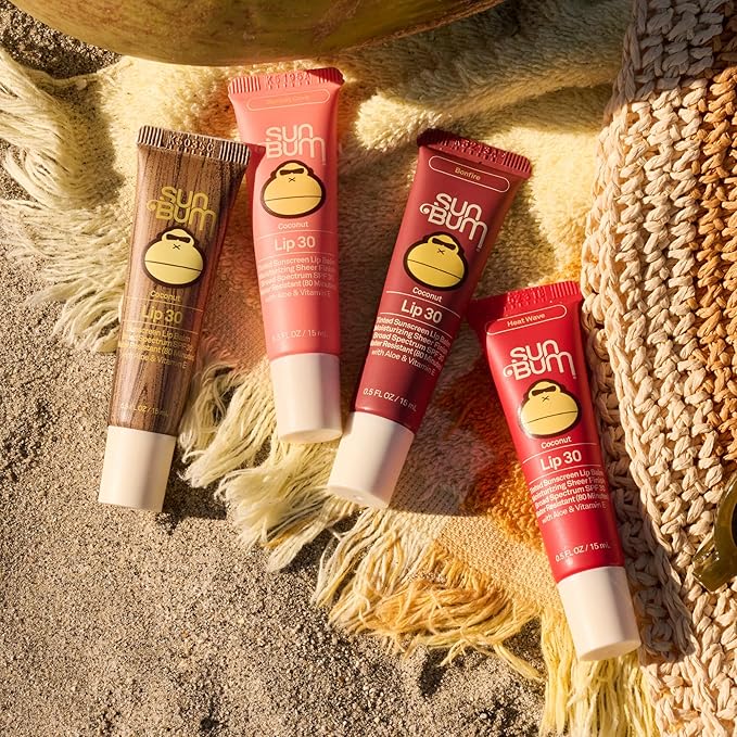 Sun Bum SPF 30 Sunscreen Coconut Lip Balm Sunscreen - Broad Spectrum Moisturizing with Aloe & Vitamin E - Hawaii 104 Act Compliant (Made Without Octinoxate & Oxybenzone) - 0.5 oz