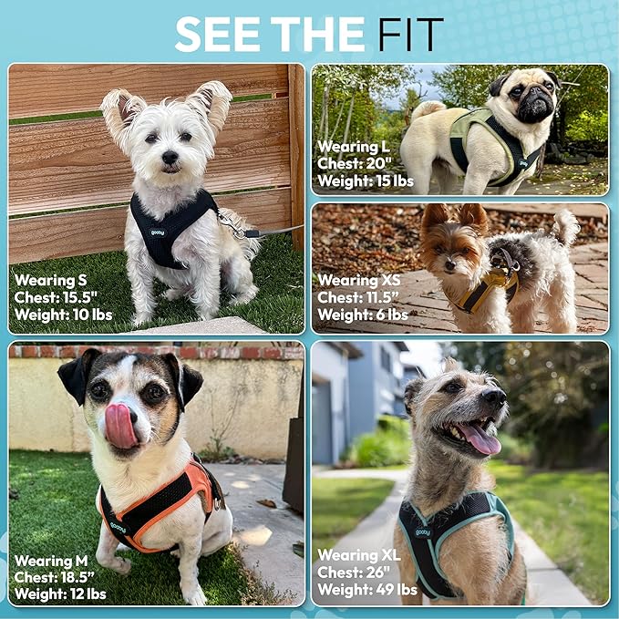 Gooby Escape Free Easy Fit X Step in Dog Harness - Atlanta Peach, X-Large