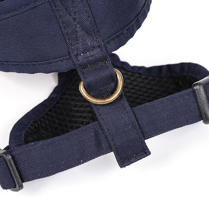 Angie and Allie Organic Cotton Dog Harness,No Pull Pet Harness with Leash D-Ring,Adjustable Soft Padded Dog Vest,Comfortable,Sustainable,Breathable and Stylish for Your Canine Companion