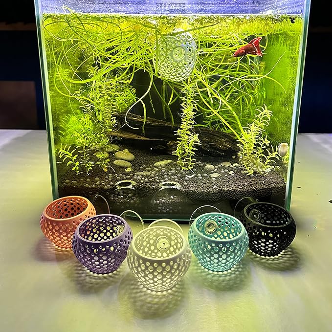 CTWPets Betta Bulb Hide | Betta Rest Fish Tank Ornament | Aquarium Cave with Suction Cup for Small Fish Tank, Betta Habitat, Shrimp Hideout, Aquatic Decor (Bubblegum Pink)