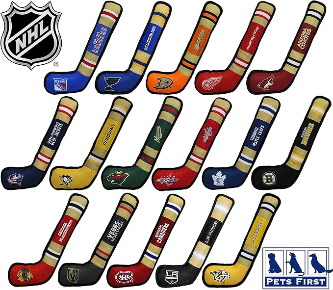 NHL Florida Panthers Stick Toy for Dogs & Cats. Play Hockey with Your Pet with This Licensed Dog Tough Toy Reward!