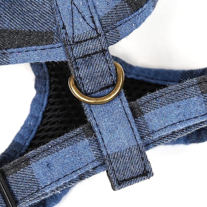 Angie and Allie Organic Cotton Dog Harness,No Pull Pet Harness with Leash D-Ring,Adjustable Soft Padded Dog Vest,Comfortable,Sustainable,Breathable and Stylish for Your Canine Companion