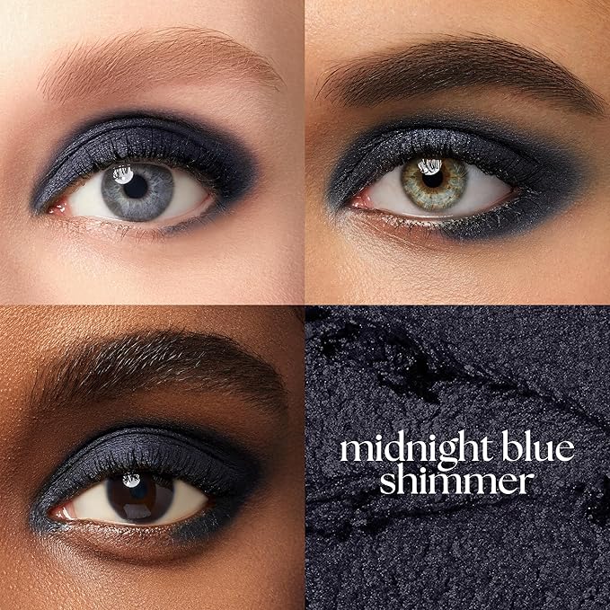 Julep Eyeshadow 101 Cream-to-Powder Waterproof Shadow Stick ??Midnight Blue Shimmer ??Long-Lasting, Crease-Proof, Dark Blue Shimmer Cream Eyeshadow with Built-in Smudger
