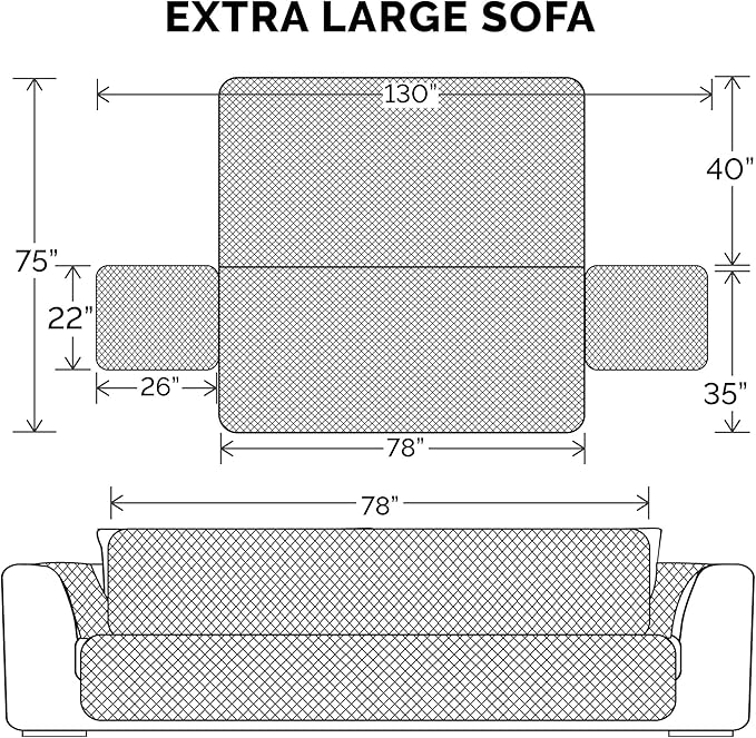 Furhaven Water-Resistant & Reversible XL Sofa/Couch Cover Protector for Dogs, Cats, & Children - Two-Tone Pinsonic Quilted Living Room Furniture Cover - Espresso/Clay, Extra Large Sofa