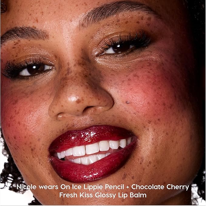ColourPop Fresh Kiss Glossy Lip Balm - Hydrating Lip Care Enriched with Peptides + Hyaluronic Acid - Pearlescent Shimmer Finish - Vegan + Cruelty-Free - Peach Mochi (0.49 oz)