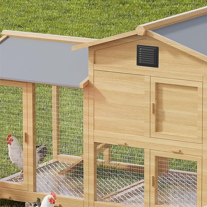 Chicken Coop Metal Wall Vent, 6" x 6" Metal Shed Vent with Built-in Screen for Anti-Debris, Louver Vent Grille for Chicken Coop, Hen House, Poultry Cage, Rabbit Hutch, Black