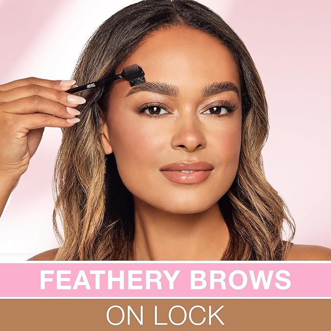 Ardell Brow Glue Taupe with Styling Brush ??Tinted Eyebrow Gel for Lamination Lift, All-Day Extreme Hold Brow Gel for Defined & Fluffy Brows, 0.35 oz