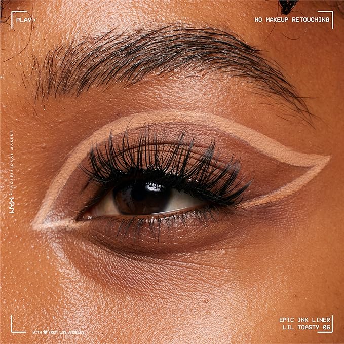 NYX PROFESSIONAL MAKEUP Epic Ink Liner, Waterproof Liquid Eyeliner with Vegan Formula - Lil Toasty (Beige Matte)