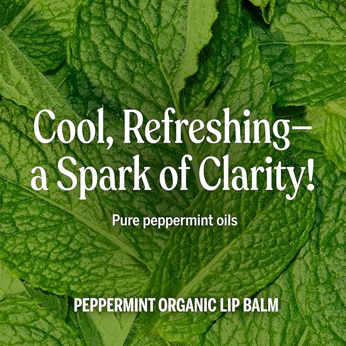 Dr. Bronner's - Organic Lip Balm (Peppermint, 0.15 ounce, 6-Pack) - Made with Organic Beeswax and Avocado Oil, For Dry Lips, Hands, Chin or Cheeks, Jojoba Oil for Added Moisture, Cooling and Hydrating