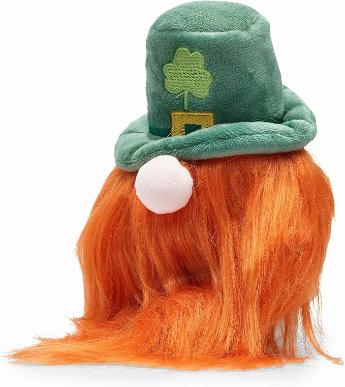 Flourish Pets 2 in 1 Multi-Layer Chew Toy for Active Dogs | Non-Toxic BPA Free Double Stitched Soft Fabric Exterior Dog Toys | Long-Lasting Dog Plush Toys – Leprechaun 3.5"