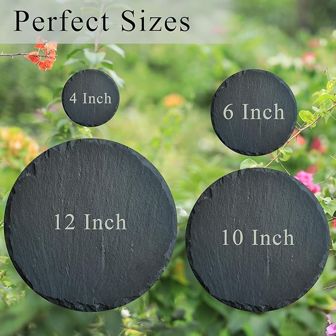 Personalized Pet Memorial Stone for Dogs and Cats | Custom Laser-Etched Weatherproof Garden Grave Marker | Natural Stone Bereavement Headstone Sympathy Gift | 4, 6, 10, or 12 Inch Heart or Circle Shape (A11)