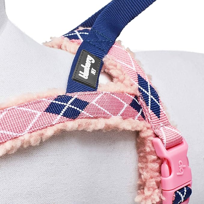 Blueberry Pet Soft & Comfy Scottish Argyle Fleece Padded Dog Harness