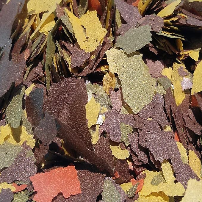 Aquatic Foods Inc. Flakes - 45% California Blackworm & Marine Fish Flake Mix for Marine Angels, Butterflys, Tangs, Clown Fish, All Marine Fish - Premium AF Flakes- 1-lbs