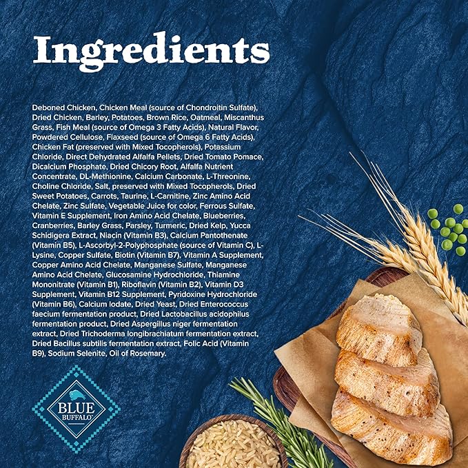 Blue Buffalo Wilderness Adult Weight Control Dry Dog Food with Real Chicken Plus Wholesome Grains, High-Protein Recipe, Made in The USA with Natural Ingredients, Chicken 24-lb. Bag