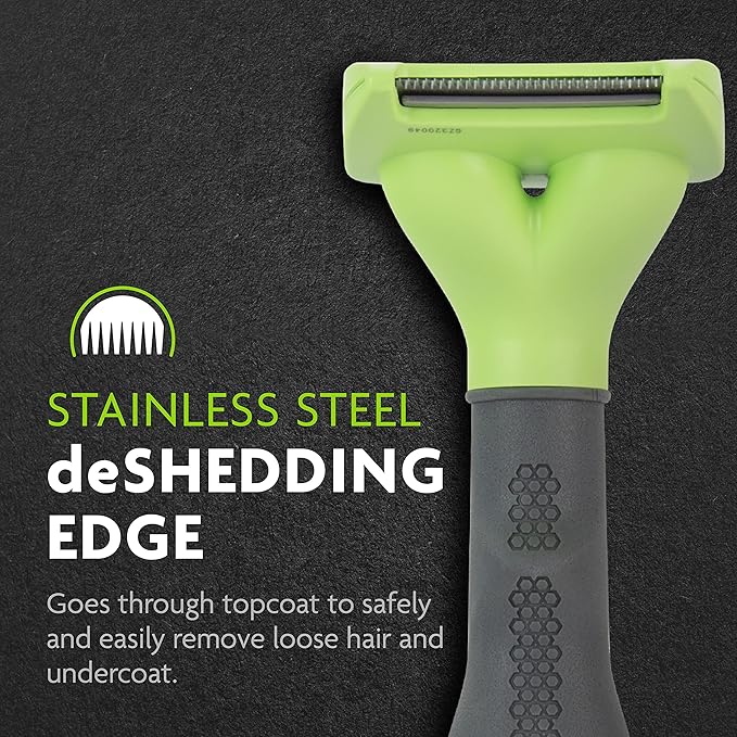 FURminator Small Dog Undercoat deShedding Tool, Long Hair, Reduces Loose Hair from Shedding