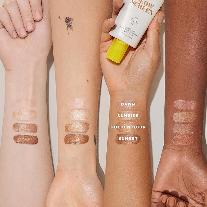 Supergoop! Glowscreen SPF 40, Dawn (Pink Pearl Glow) - 1.7 fl oz - Glowy Primer + Broad Spectrum Tinted Sunscreen - Helps Filter Blue Light - Hydration - Hyaluronic Acid & Vitamin B5