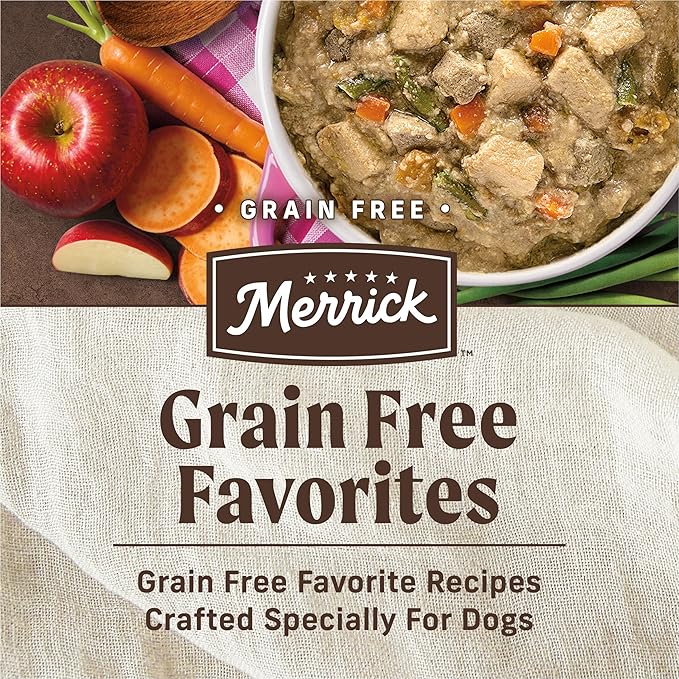 Merrick Grain Free Wet Dog Food, Premium Gluten Free Canned Variety Pack, Beef, Chicken And Turkey Recipes - (1) 12.7 oz. Cans