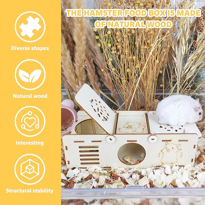 Guinea Pig Foraging Toys, Small Animals Hide Treats Foraging Puzzle Toys,Wooden Foraging Game Interactive Enrichment Toy for Rabbits, Hamsters, Bunny, Chinchillas, Rats and Gerbils