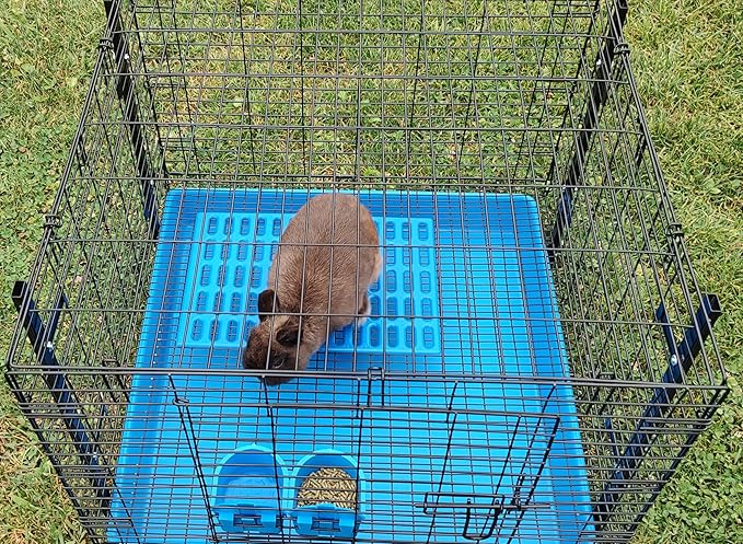 Saguaro Acres Rabbit and Small Animal Cage Resting Mat for Wire Floored Cages 2 Pack (Blue & Pink)