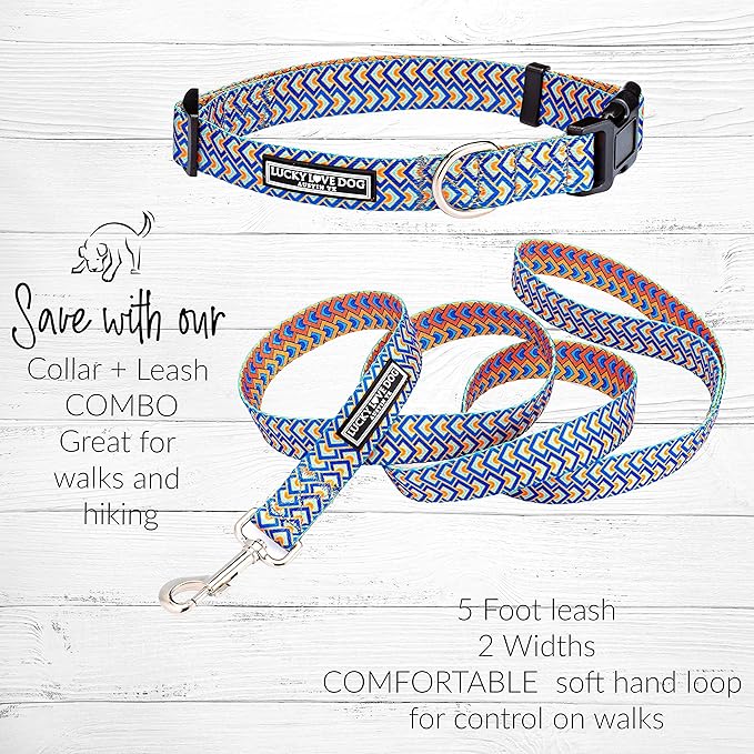 Lucky Love Dog Leash – Soft, Durable, and Comfortable Leash with Vibrant Patterns – Stylish and Long Lasting for Large Male and Female Dogs – Murphy, Large